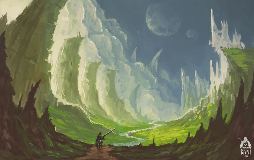 1024x647 Fantasy Landscape Speed Painting By Banzz - Fantasy Landscape Painting