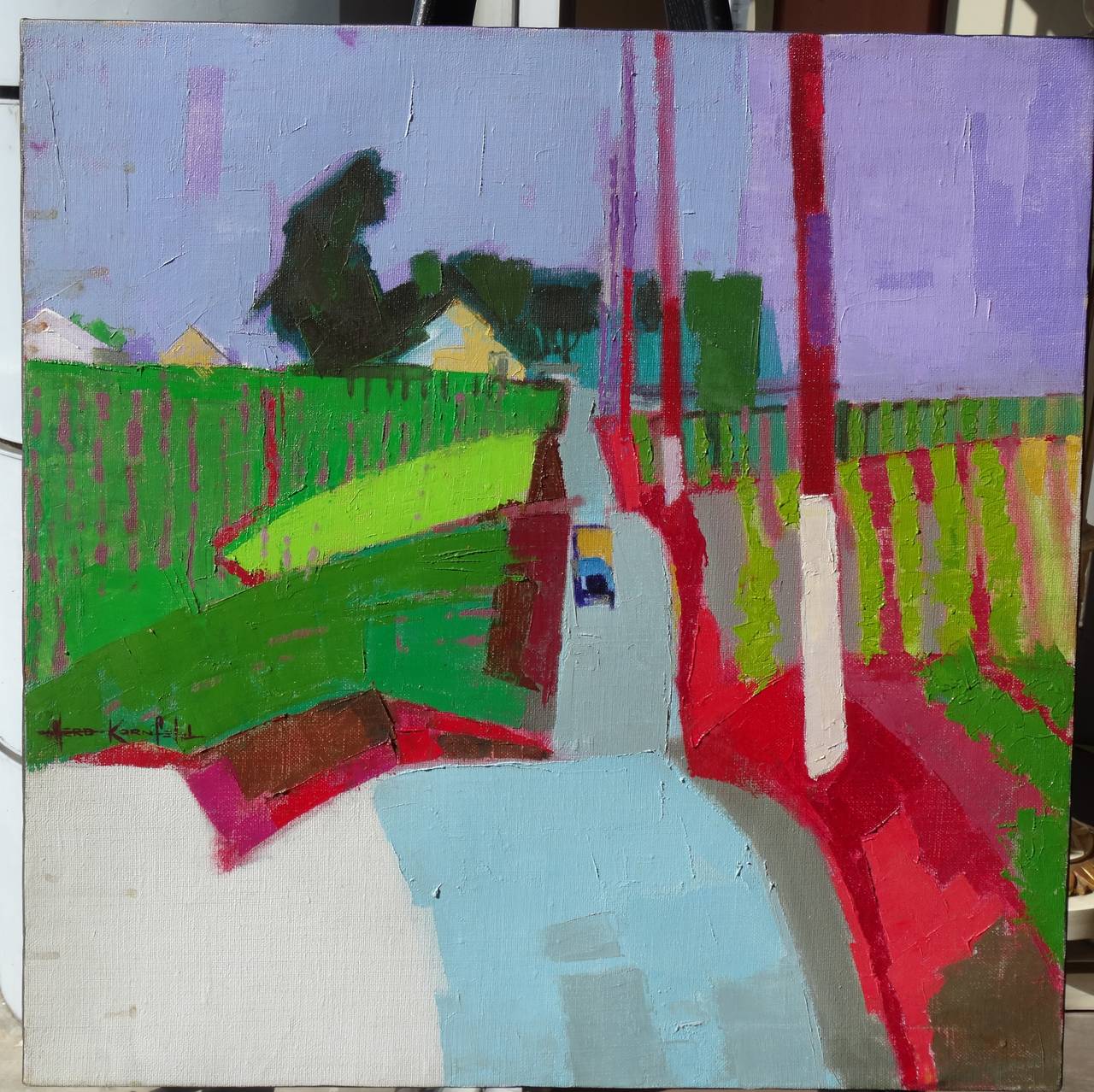 1280x1278 Herbert Kornfeld - Farm Landscape Painting