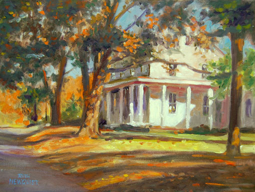 510x384 Ruth Newquist, Landscape Oil Painting From Newtown, Connecticut - Farm Oil Painting