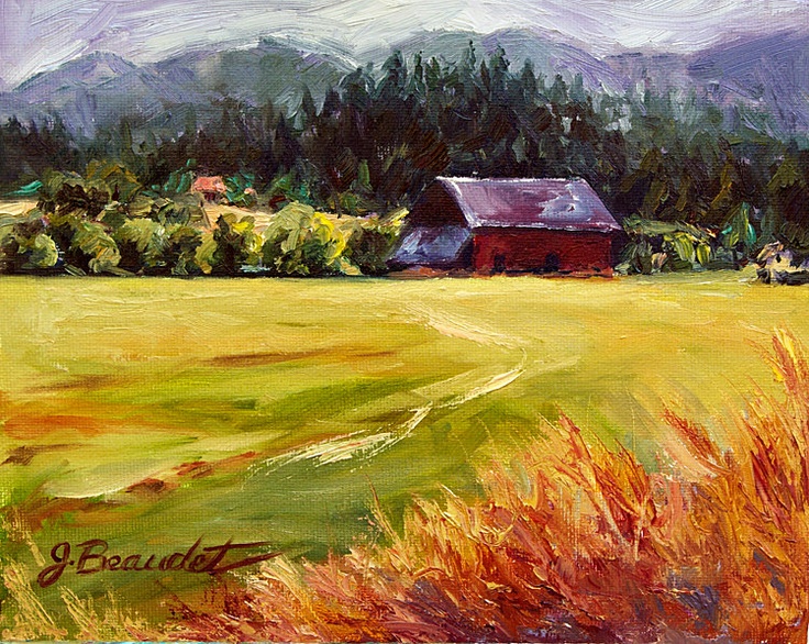 736x586 The 142 Best Images On Scenery, Painting Art - Farm Oil Painting