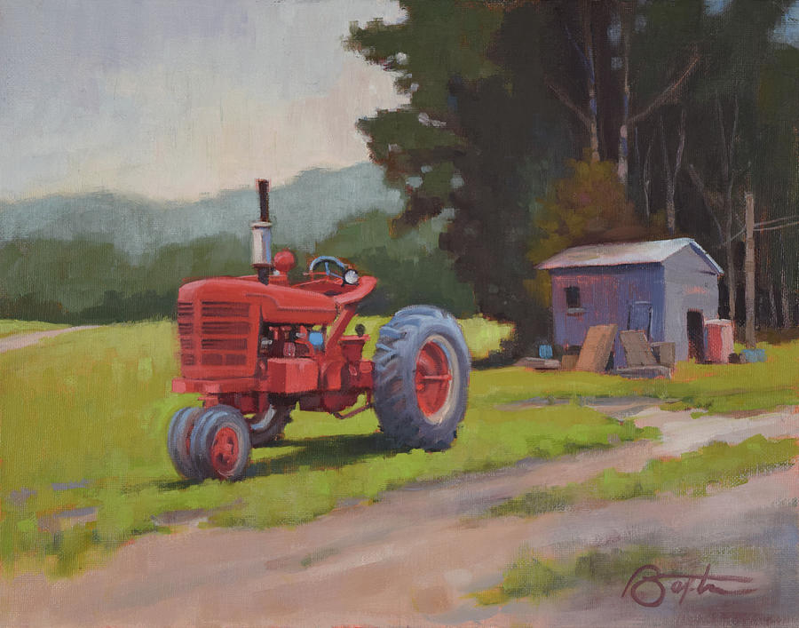 Farm Tractor Painting at PaintingValley.com | Explore collection of ...