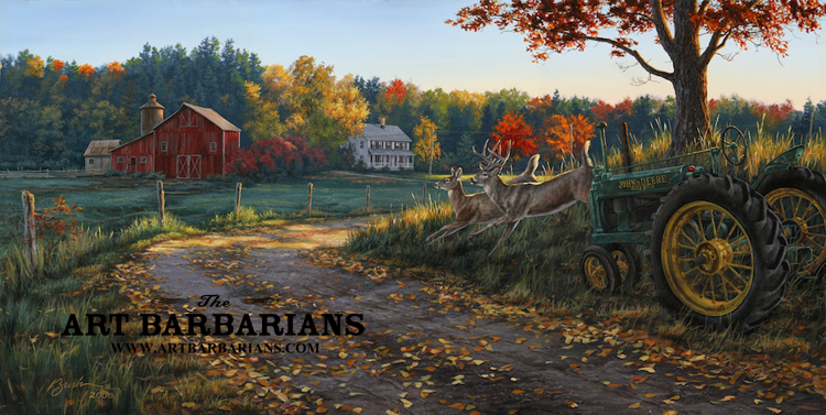 750x377 Wildlife Art Prints Plus Original Paintings With A Wide Selection - Farm Tractor Painting