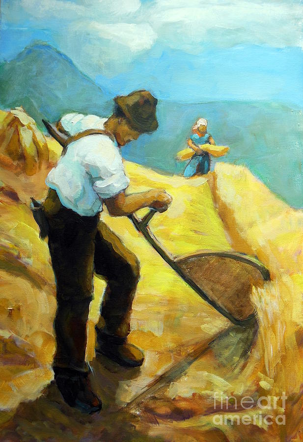 617x900 Farmer Painting Painting By Johannes Strieder - Farmer Painting