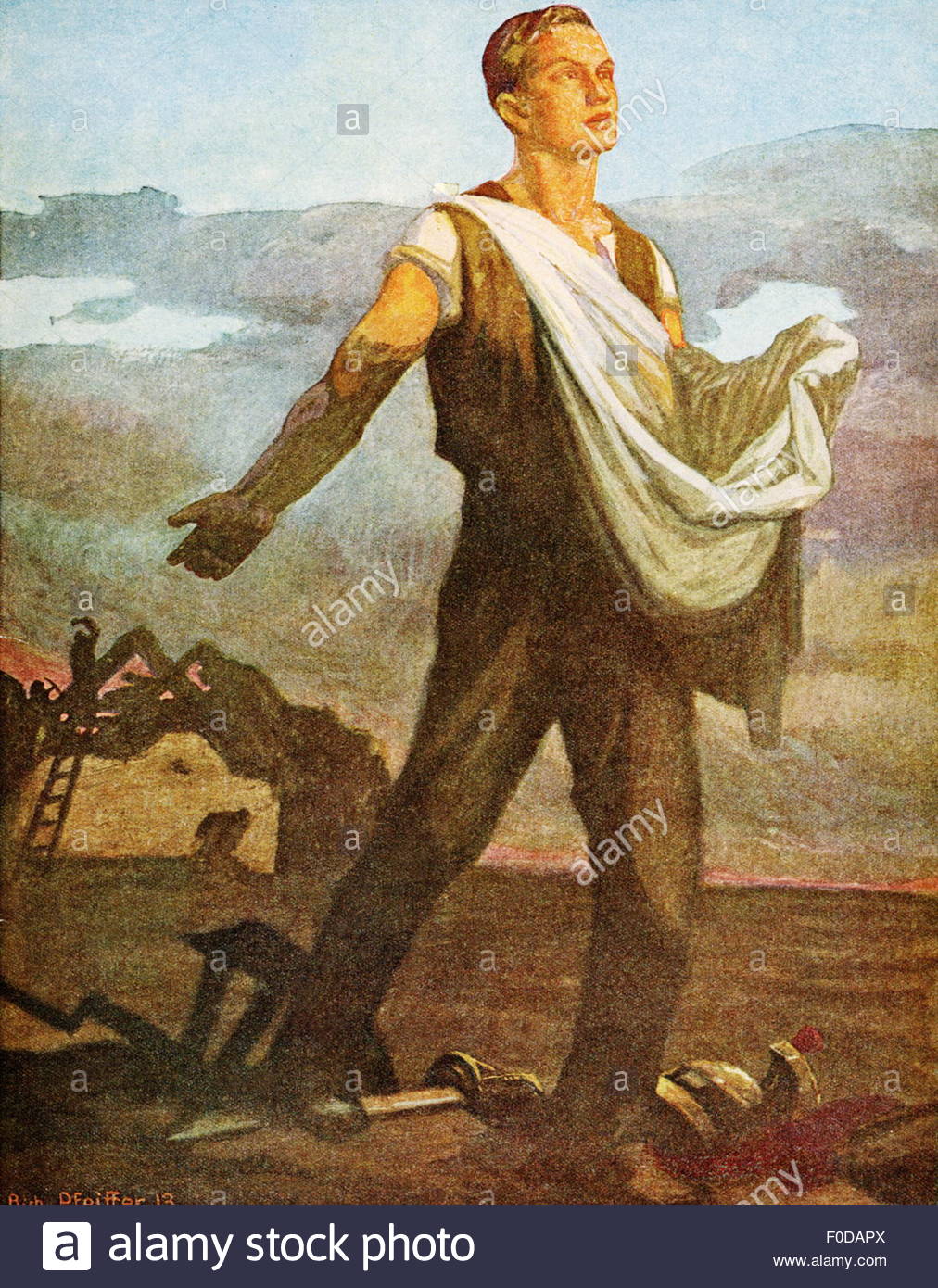 1012x1390 Fine Arts, Pfeiffer, Richard (1878 - Farmer Painting