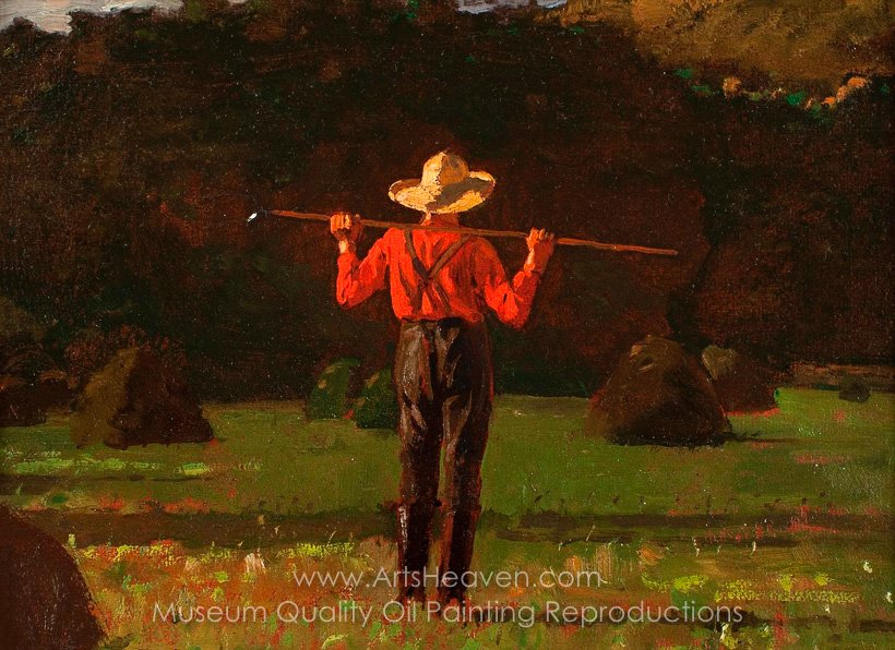820x596 Reproduction Painting Winslow Homer Farmer With A Pitchfork, Hand - Farmer Painting Images
