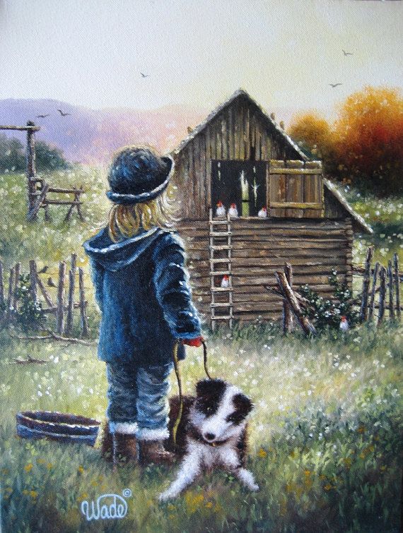 570x755 Farm Girl Print From Oil Painting, Country Girl, Little Farm Girl - Farmgirl Painting