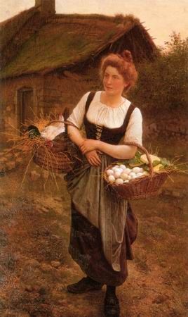 268x450 The Farm Girl Painting, Aboulanger Gustave Paintings Reproduction - Farmgirl Painting
