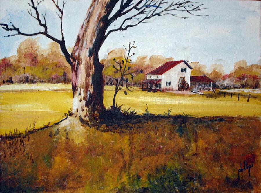 900x665 American Farmhouse Painting By Jim Phillips - Farmhouse Painting