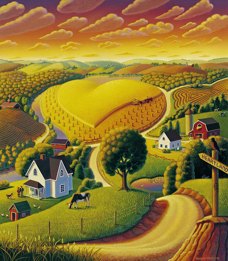 786x900 Heartland Painting By Robin Moline - Farmland Painting