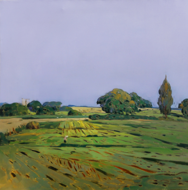 633x640 Jinsheng You Artwork Farmland In Spring 250 Original Painting - Farmland Painting