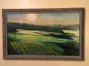 300x225 Original Signed By Artist Oil Painting! Pennsylvania Farmland 26 1 - Farmland Painting