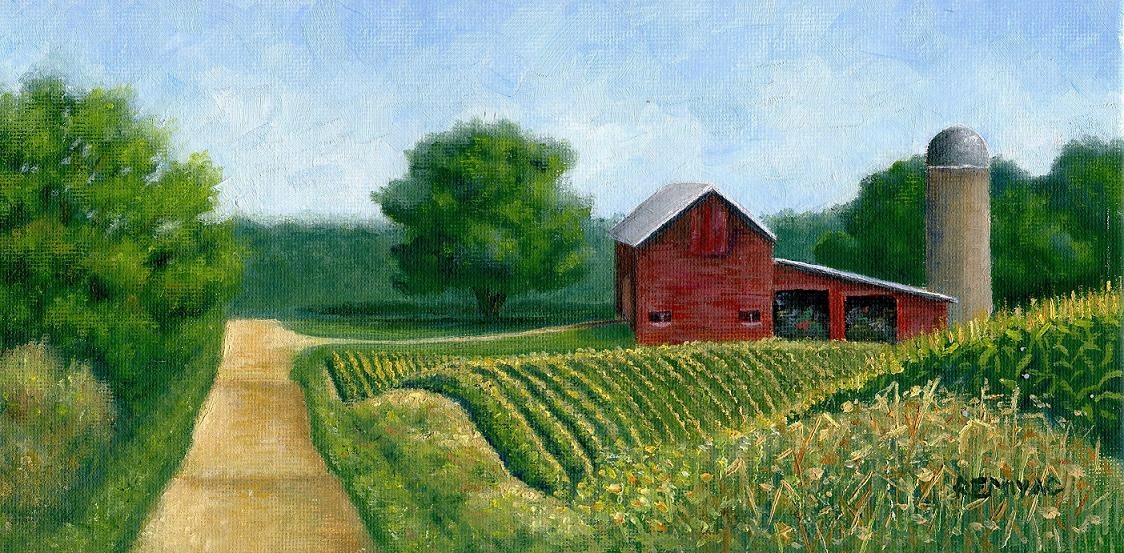 1124x553 Oil Paintings By Jim Remiyac December 2012 - Farmland Painting