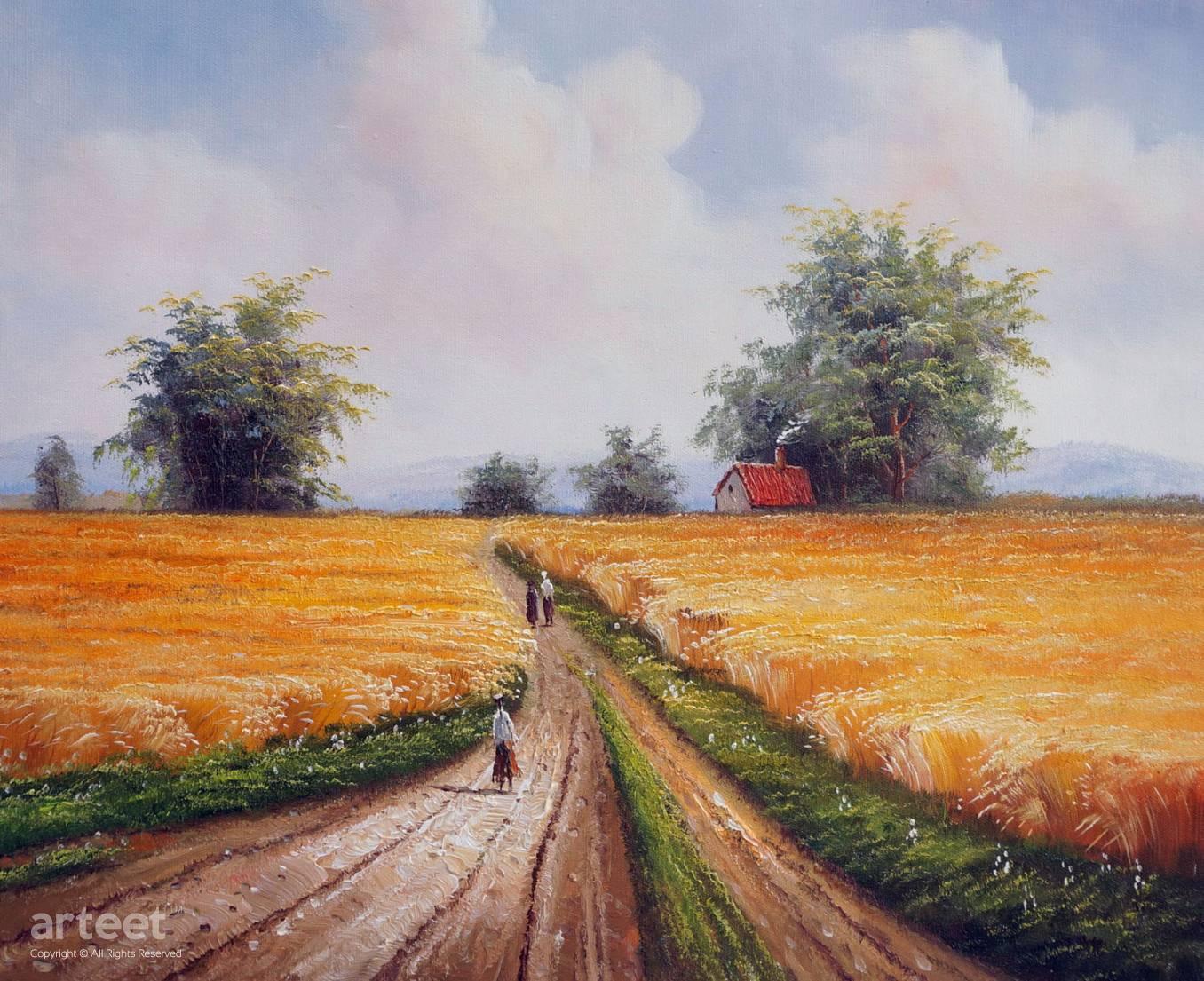 1356x1105 The Farmland Art Paintings For Sale - Farmland Painting