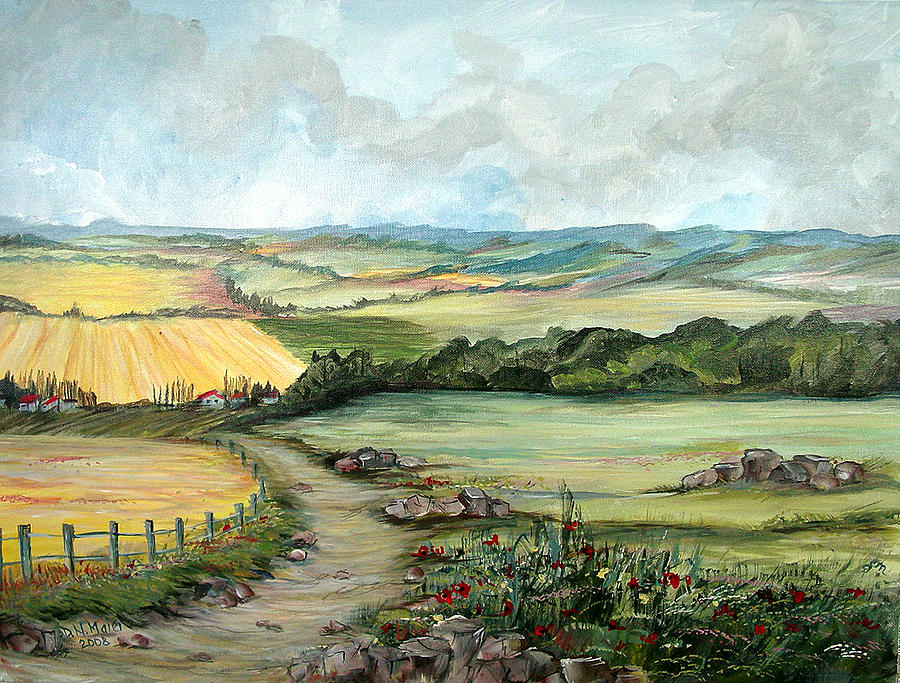 900x683 Farmland Painting By Dorothy Maier - Farmland Painting