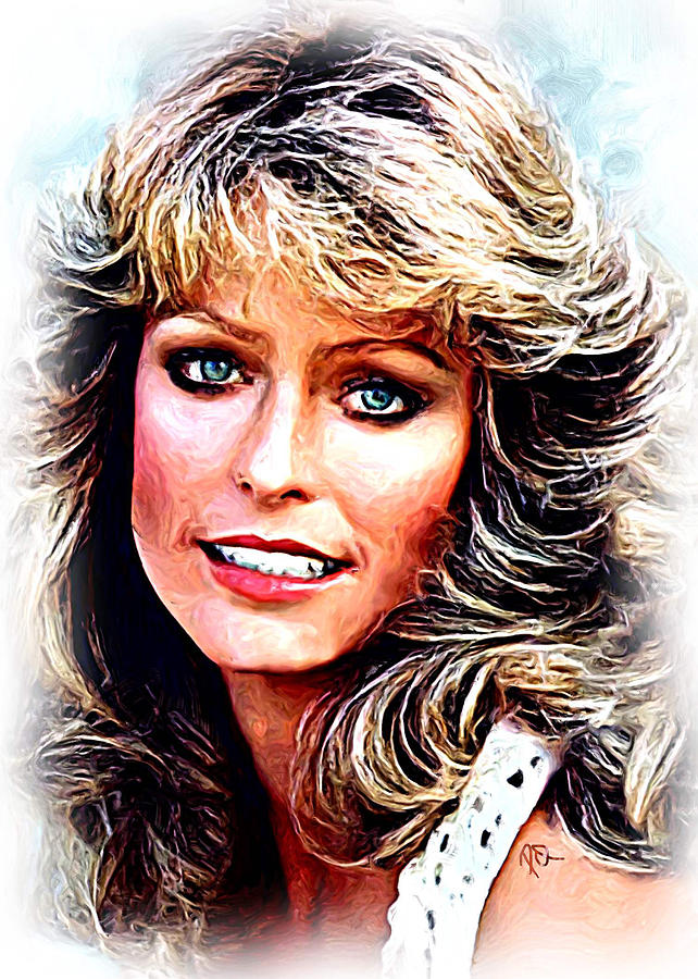 642x900 Farrah Fawcett Painting By Paul Quarry - Farrah Fawcett Painting