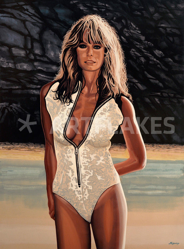 591x800 Farrah Fawcett Painting Painting Art Prints And Posters By Paul - Farrah Fawcett Painting