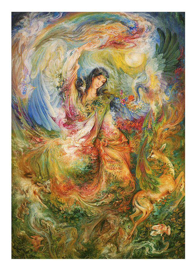 650x900 Persian Miniature Oil Painting Dr28 Painting By Salma - Farshchian Painting