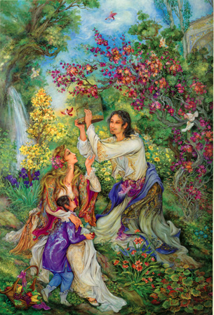305x450 Persian Paintings Of Farshchian, Mahmoud - Farshchian Painting