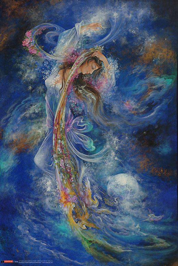 603x900 Cosmic Dance Painting By Salma - Farshchian Painting