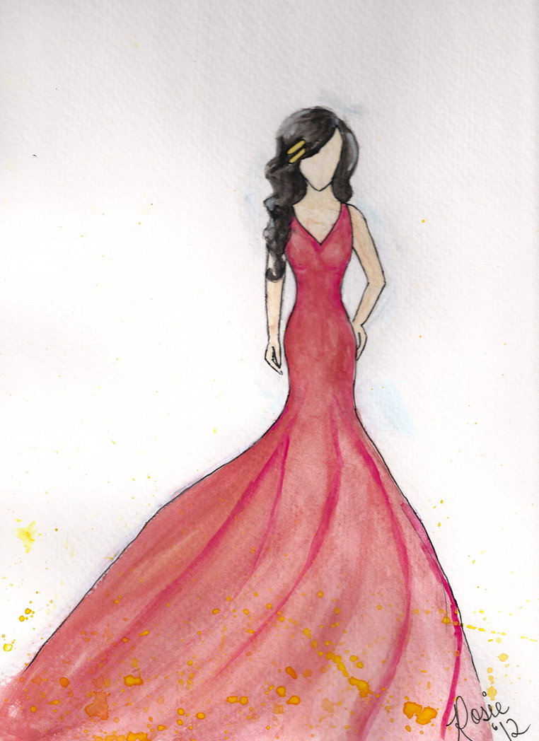 762x1048 Dress Painting By Rosiececilia97 - Fashion Designing Painting