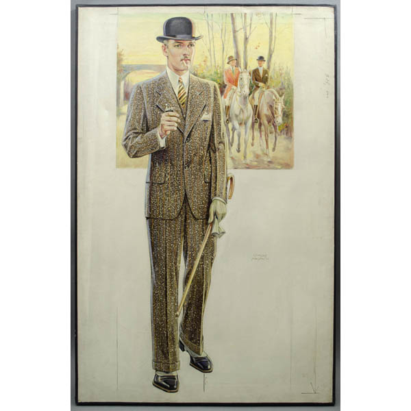 600x600 Fashion Design Art, Menswear, Formal, Sporting, Edmund Magrath - Fashion Designing Painting