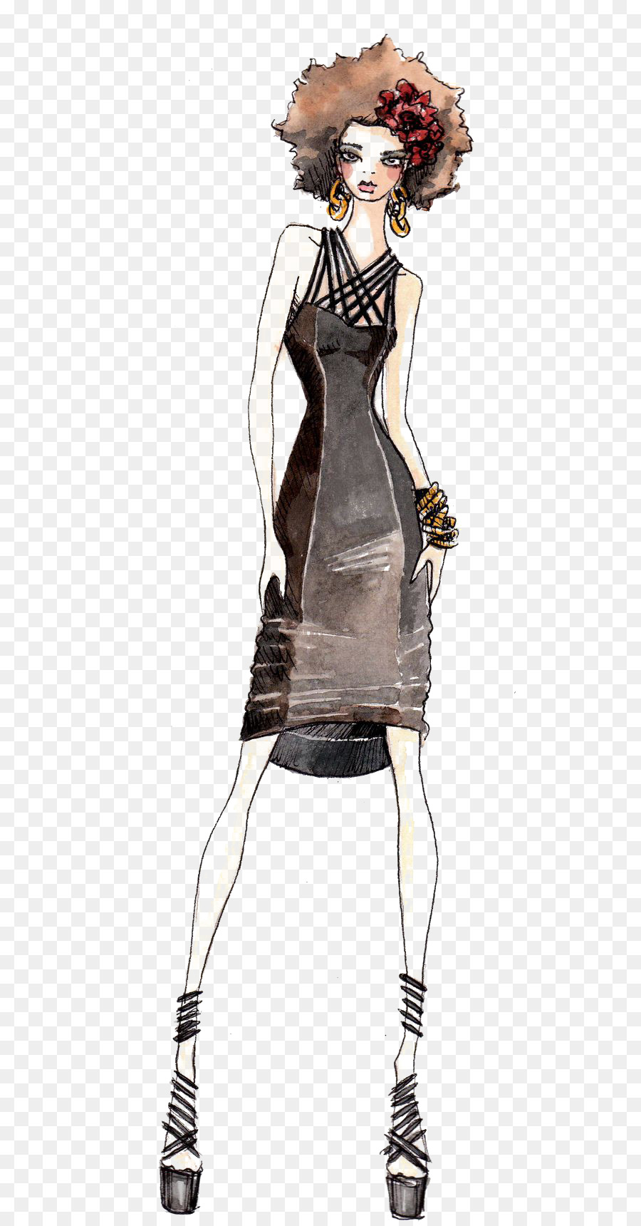 900x1720 Fashion Blog Drawing Model Painting - Fashion Designing Painting