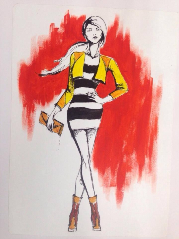 630x840 Grafton Academy Of Fashion Design Fashion Drawing Classes - Fashion Designing Painting
