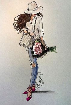 236x349 Watercolor Fashion Illustration,fashion Art, Fashion Painting - Fashion Designing Painting