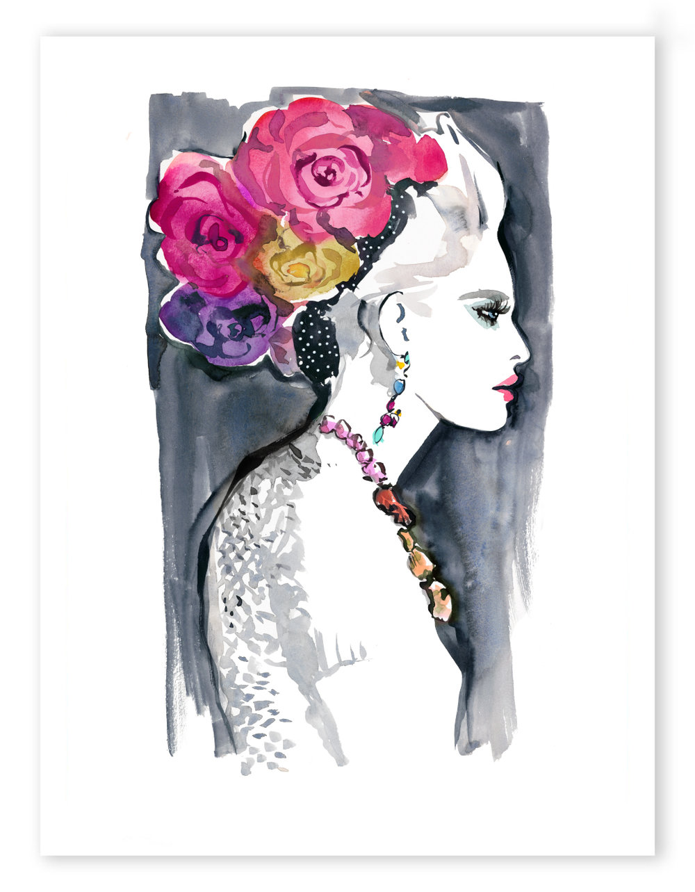 1000x1283 Fashion Painting Art Of Marina - Fashion Painting