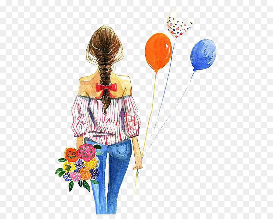 900x720 Fashion Illustration Watercolor Painting Drawing Illustration - Fashion Painting