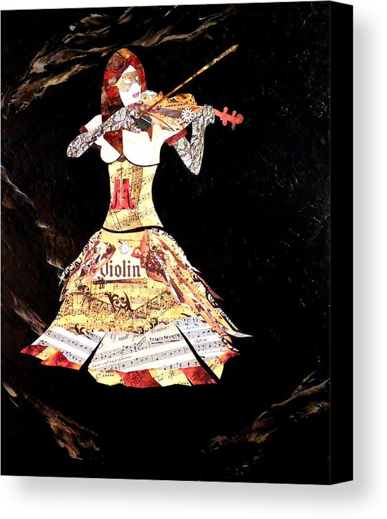 559x750 Steampunk Girl Abstract Painting Girl With Violin Fashion Collage - Fashion Painting