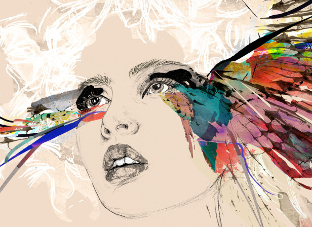 616x448 Christina K Hand Drawn, Fashion, Inks - Fashion Painting