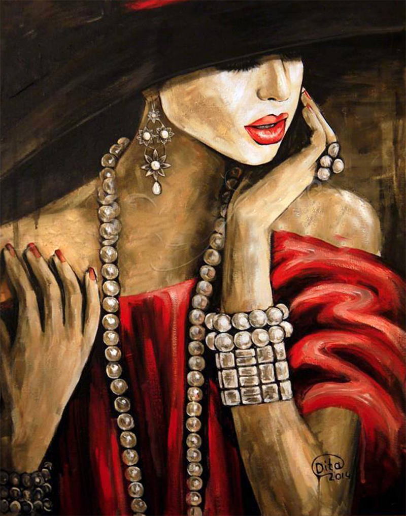 800x1016 Dita Omuri Fashionabstract Painter Tutt'Art@ Pittura - Fashion Painting