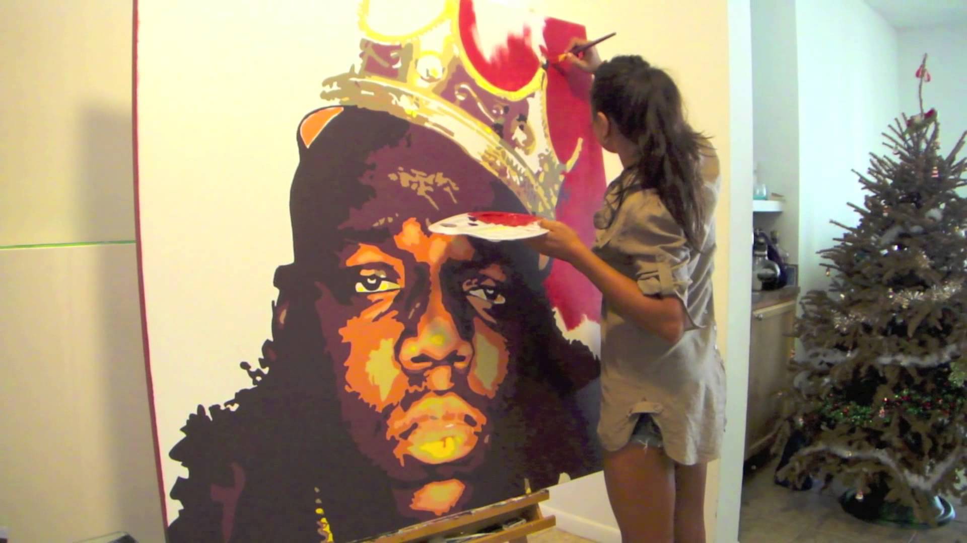 1920x1080 Notorious B.i.g Fast Motion Pop Art Style Painting By Albina Su - Fast Painting