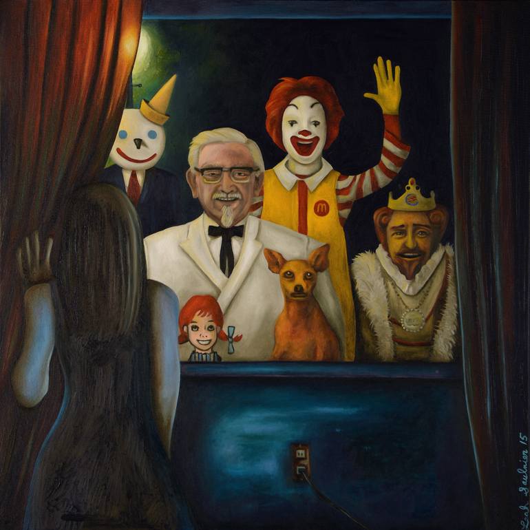 770x770 Saatchi Art Fast Food Nightmare 4 Painting By Leah Saulnier - Fast Painting