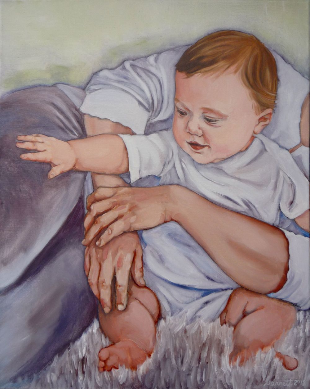 1000x1253 Fat Baby I Gregory Barrett - Fat Baby Painting
