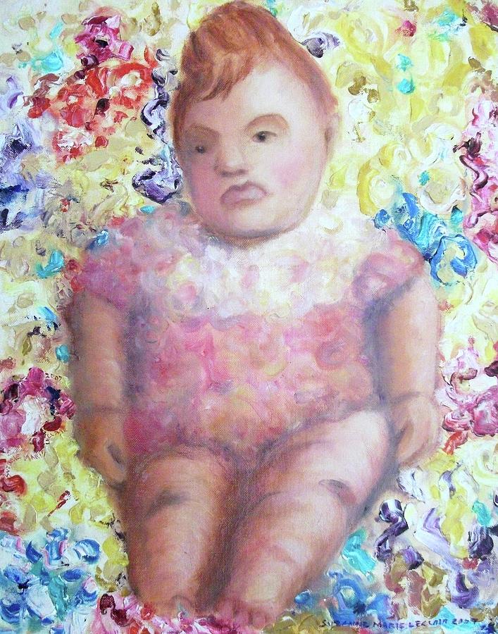707x900 Me As Fat Baby Painting By Suzanne Marie Leclair - Fat Baby Painting