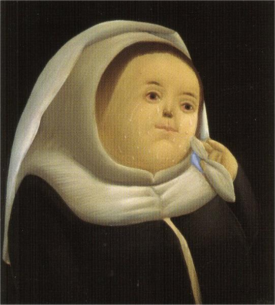 541x600 The Dishonest Woman Fernando Botero - Fat Baby Painting