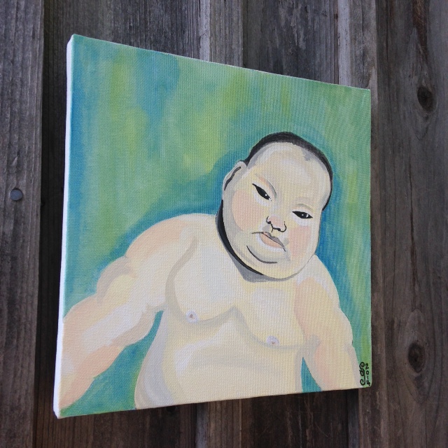 640x640 Day Twenty One Marlene Dumas Extreme Fringes Life Day - Fat Baby Painting