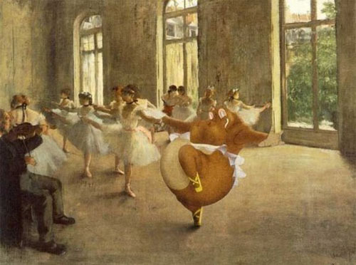 500x372 Fat Dancer Problems (@fatdancerprobz) Twitter - Fat Ballerina Painting