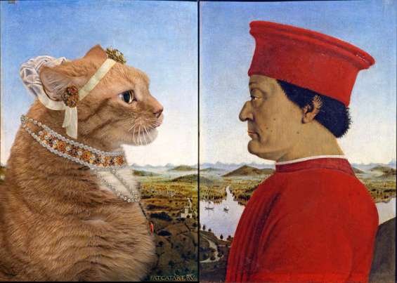 565x403 Svetlana Petrova Inserts Her Fat Cat Into Famous Paintings - Fat Cat Painting