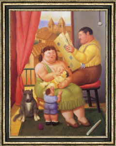 239x300 40 Hand Painted Oil Painting Reproduction Fernando Botero Fat - Fat Girl Painting