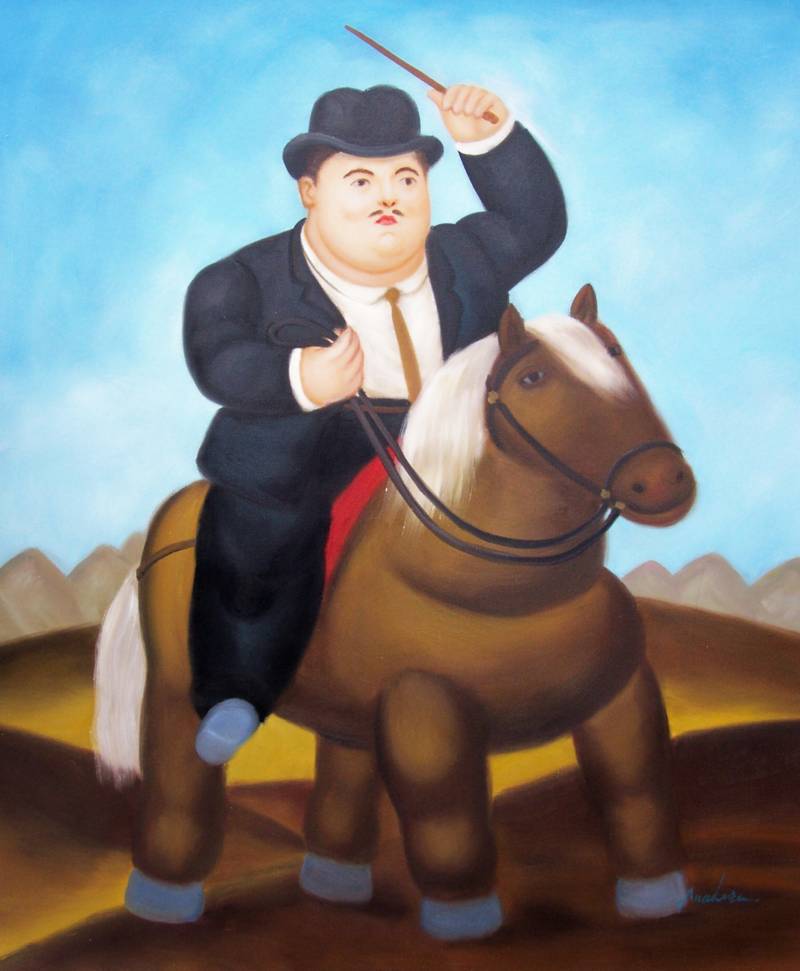 800x971 Too Much Red Meat Big Bottom - Fat Guy Painting