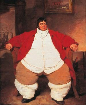 300x366 Daniel Lambert - Fat Guy Painting