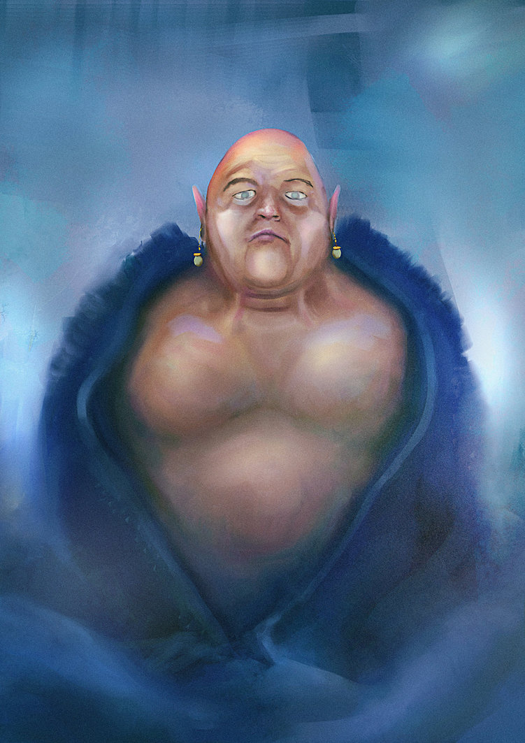 751x1063 Fat Guy By Tenchi24 - Fat Guy Painting