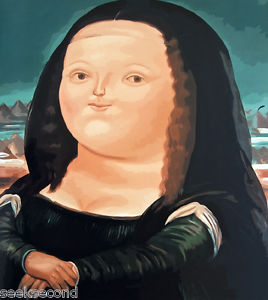 268x300 Acrylic Painting By Number Kit Versiform Mona Lisa Fat Lady Woman - Fat Lady In Painting