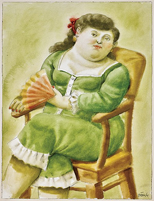 300x391 Artist Botero Says He'S - Fat Lady In Painting