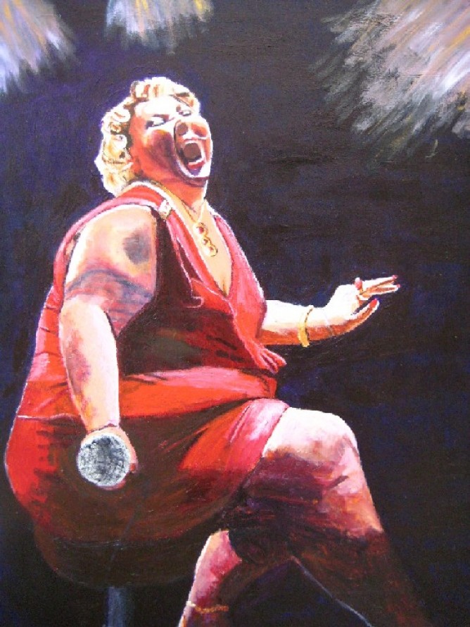 668x890 Debbie Boote - Fat Lady In Painting