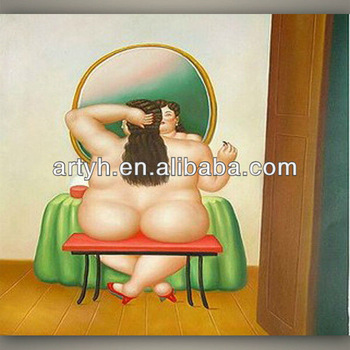 350x350 Fat Lady Art Painting On Canvas For Sale - Fat Lady Painting