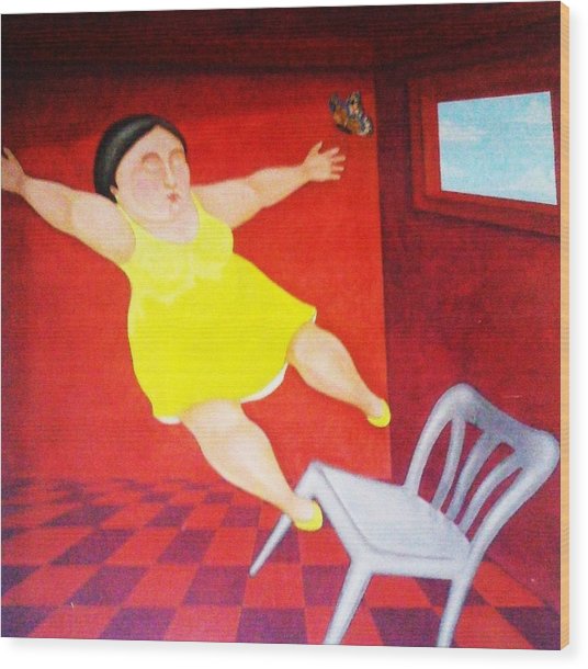 536x610 Fat Lady Falling Off Chair Painting By Unique Consignment - Fat Lady Painting